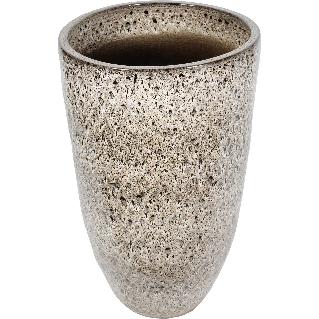 Mederno Reactive Glaze Ceramic Tall Taupe Planter 90cm Large